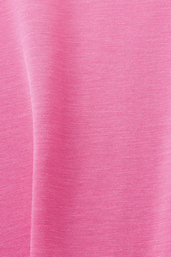 Maglia dolcevita a maniche lunghe in jersey, PINK FUCHSIA, detail image number 5