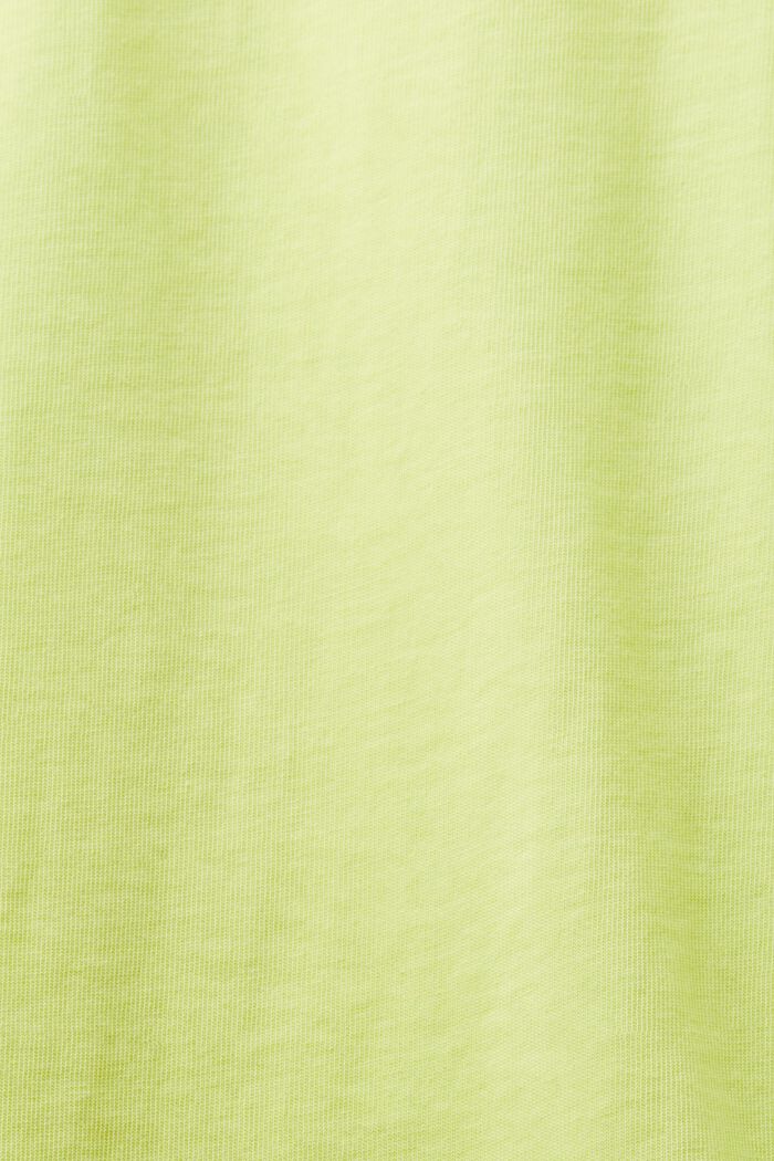 T-shirt a girocollo con logo, BRIGHT YELLOW, detail image number 5