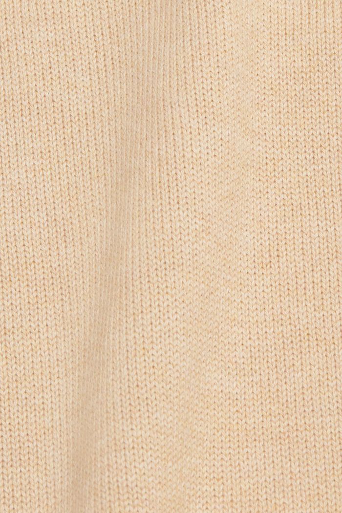 Pullover a maglia in cotone sostenibile, BEIGE, detail image number 1