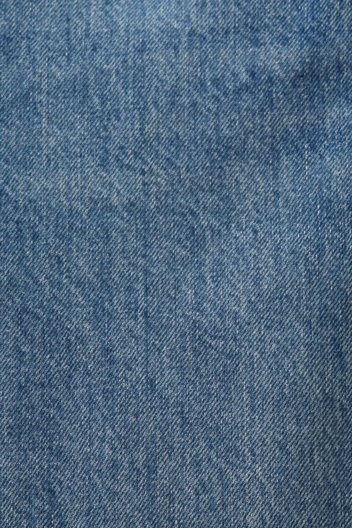 Jeans dritti retrò a vita alta, BLUE MEDIUM WASHED, detail image number 6