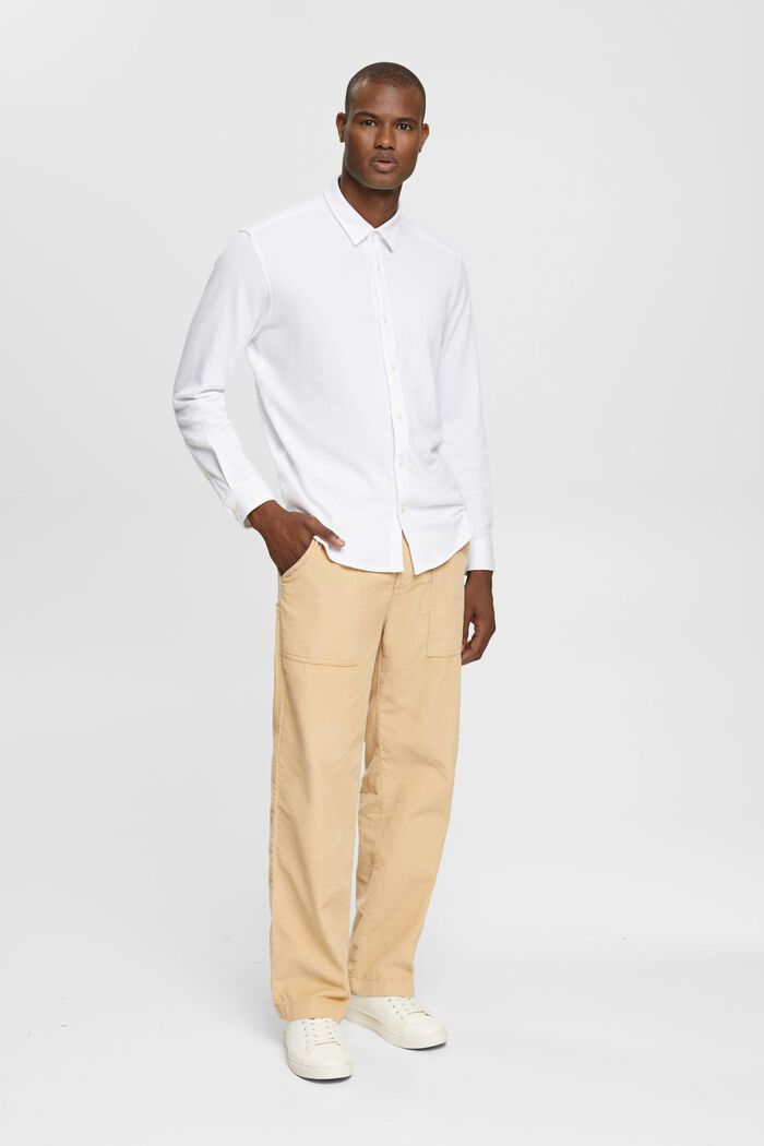 Camicia bicolore, WHITE, detail image number 4