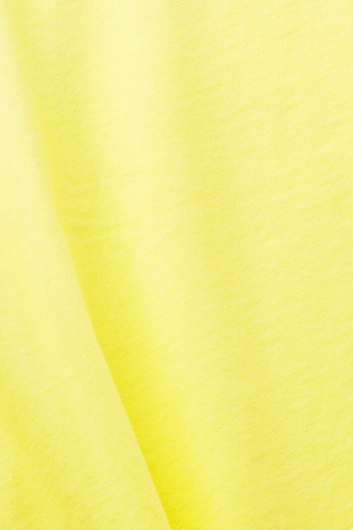 T-shirt in jersey di cotone con logo, PASTEL YELLOW, detail image number 5