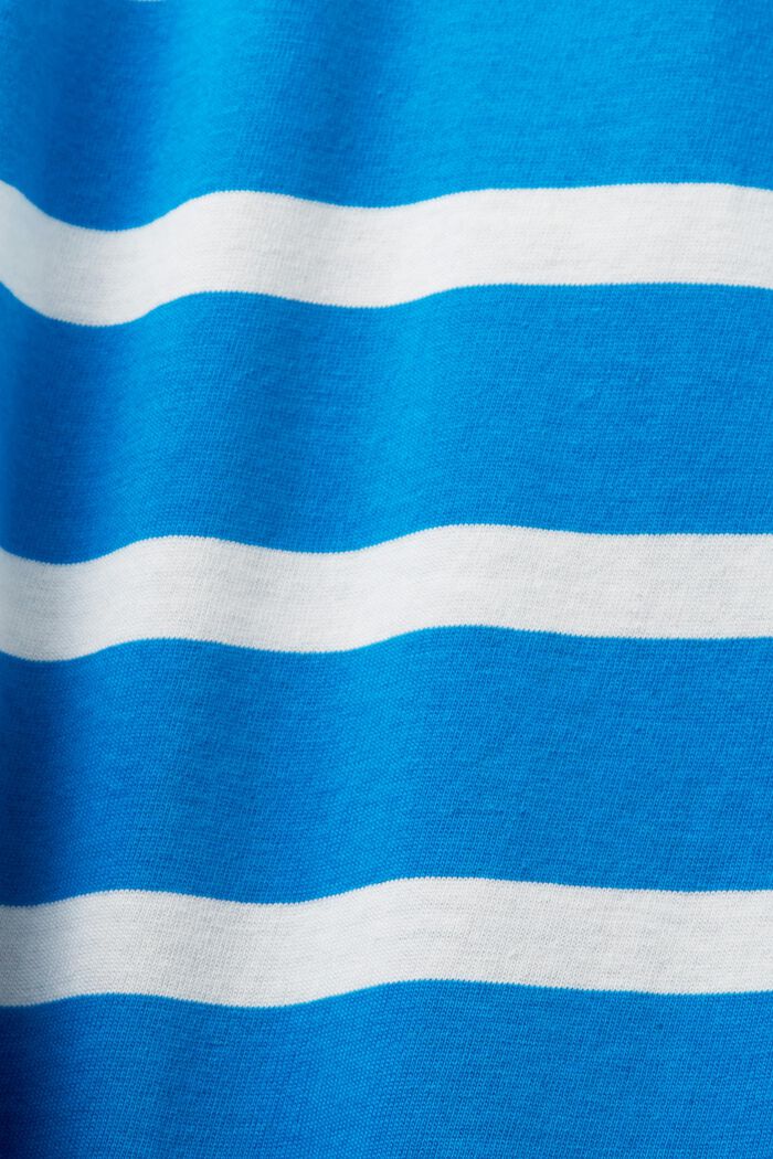 T-shirt a righe in jersey di cotone, BLUE, detail image number 6