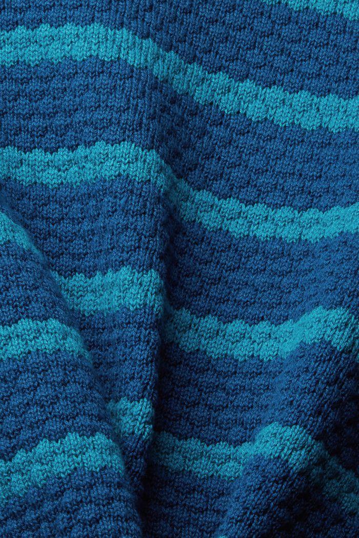 Pullover in maglia strutturata, PETROL BLUE, detail image number 1