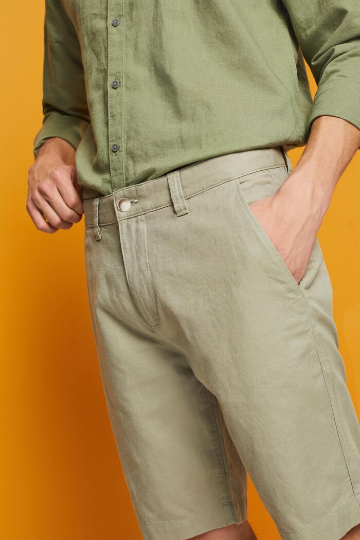 Pantaloncini stile chino, LIGHT GREEN, detail image number 2