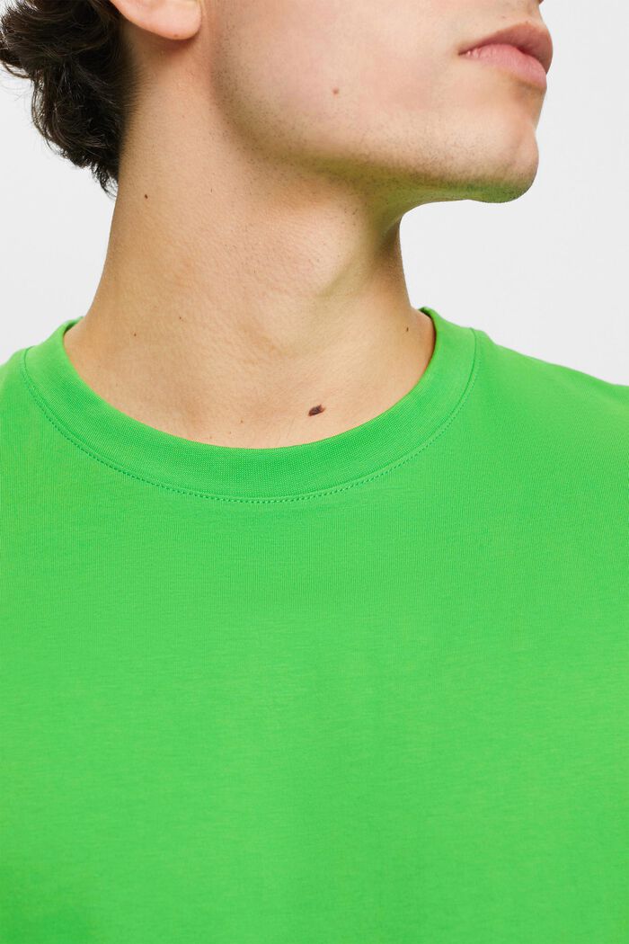 T-shirt girocollo in jersey, GREEN, detail image number 2