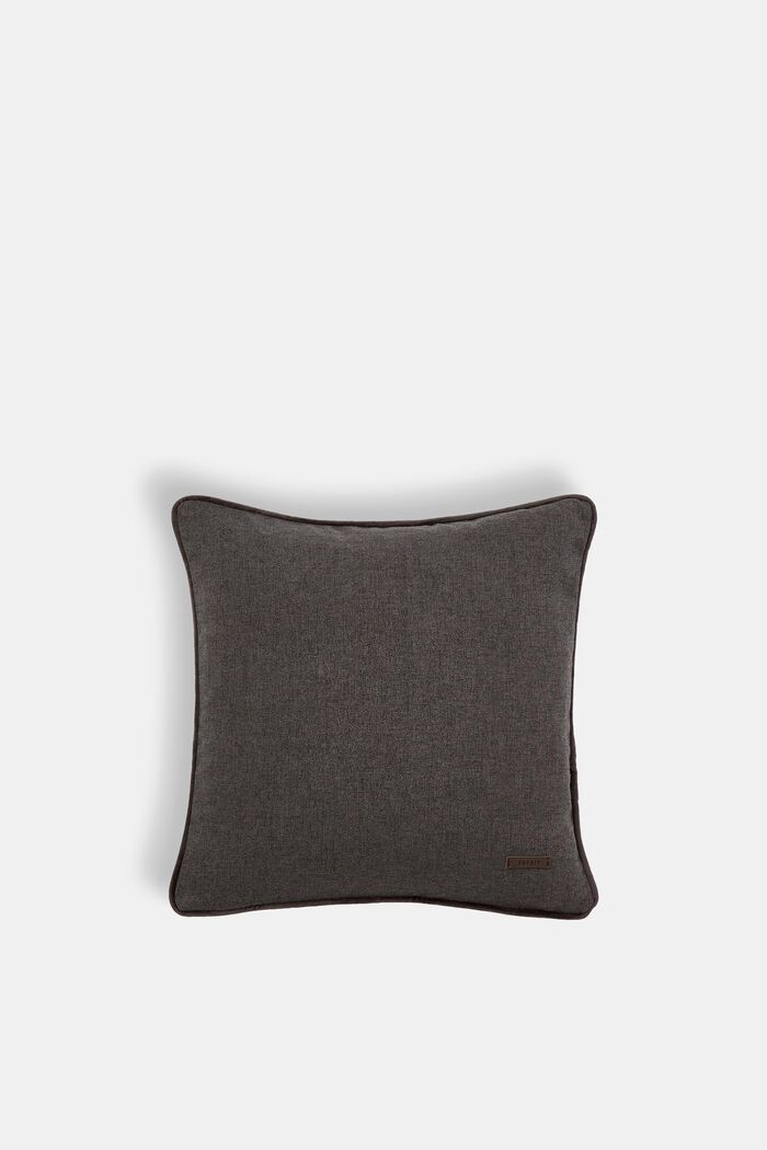 Fodera decorativa per cuscino con cordoncino in velluto, DARK GREY, detail image number 0