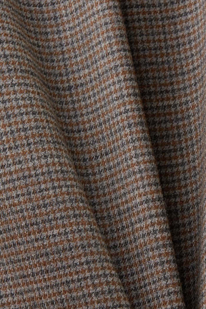 Pantaloni in lana pied de poule, BROWN GREY, detail image number 6