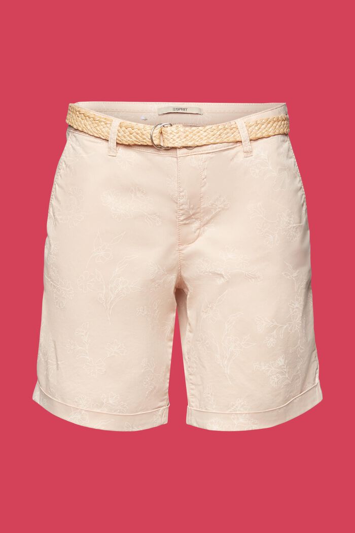 Shorts fantasia con cintura intrecciata in raffia, PASTEL PINK, detail image number 7