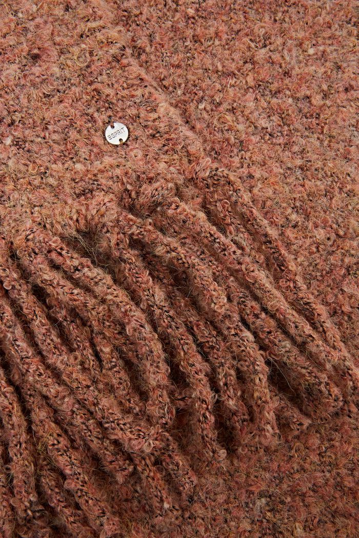 Sciarpa bouclé con frange effetto coriandoli, PEACH, detail image number 1
