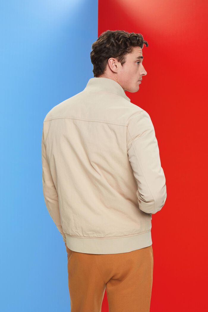 Bomber con colletto alto, LIGHT BEIGE, detail image number 3