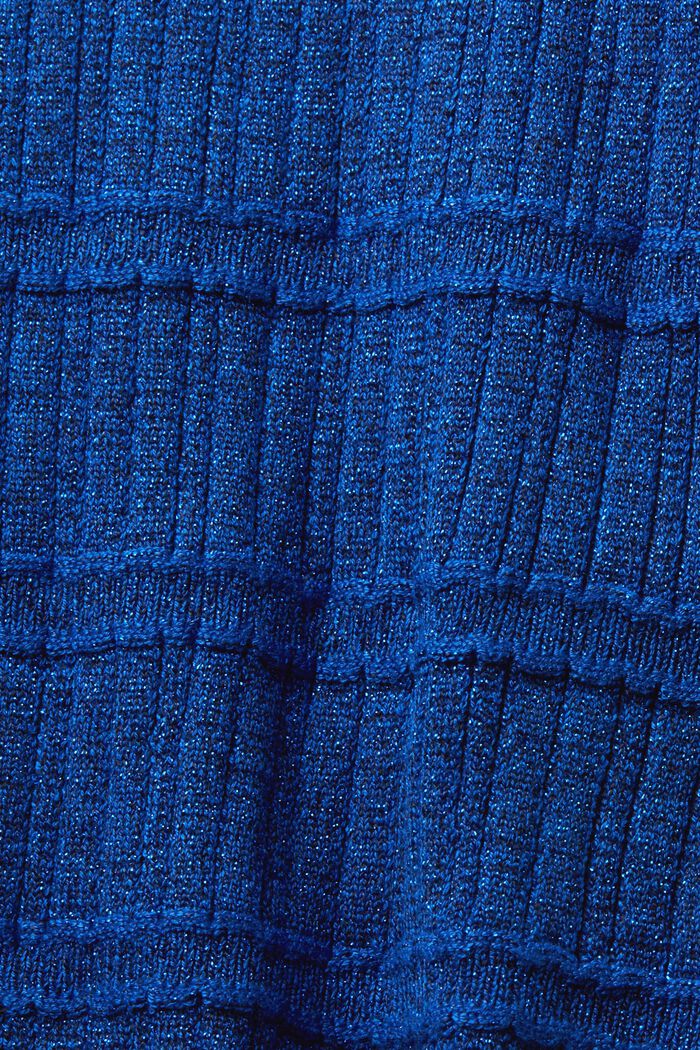 Maglione cropped in maglia lamé, BRIGHT BLUE, detail image number 5