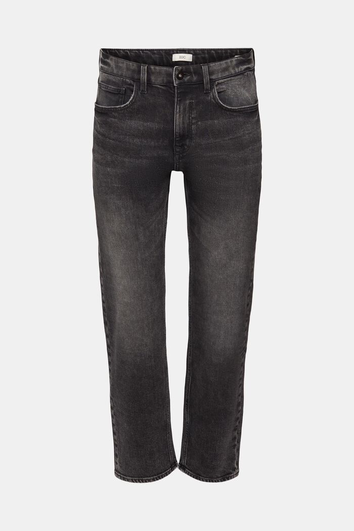 Jeans elasticizzati con effetto slavato, BLACK MEDIUM WASHED, detail image number 8