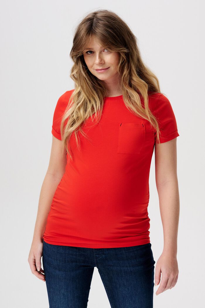 MATERNITY T-shirt a maniche corte, MISSION RED, detail image number 0