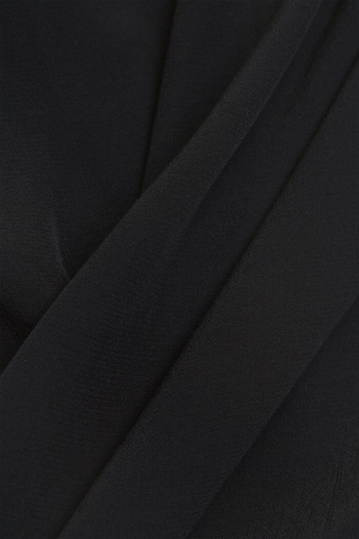 Blusa in viscosa LENZING™ ECOVERO™, BLACK, detail image number 4