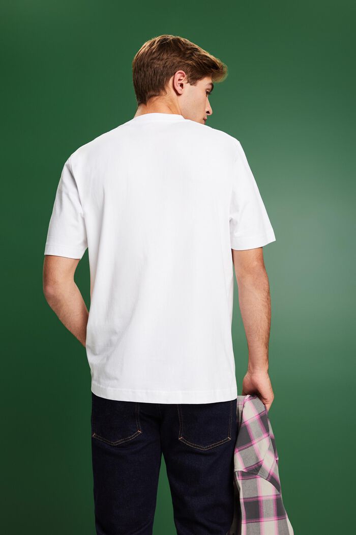 T-shirt a maniche corte con logo, WHITE, detail image number 2