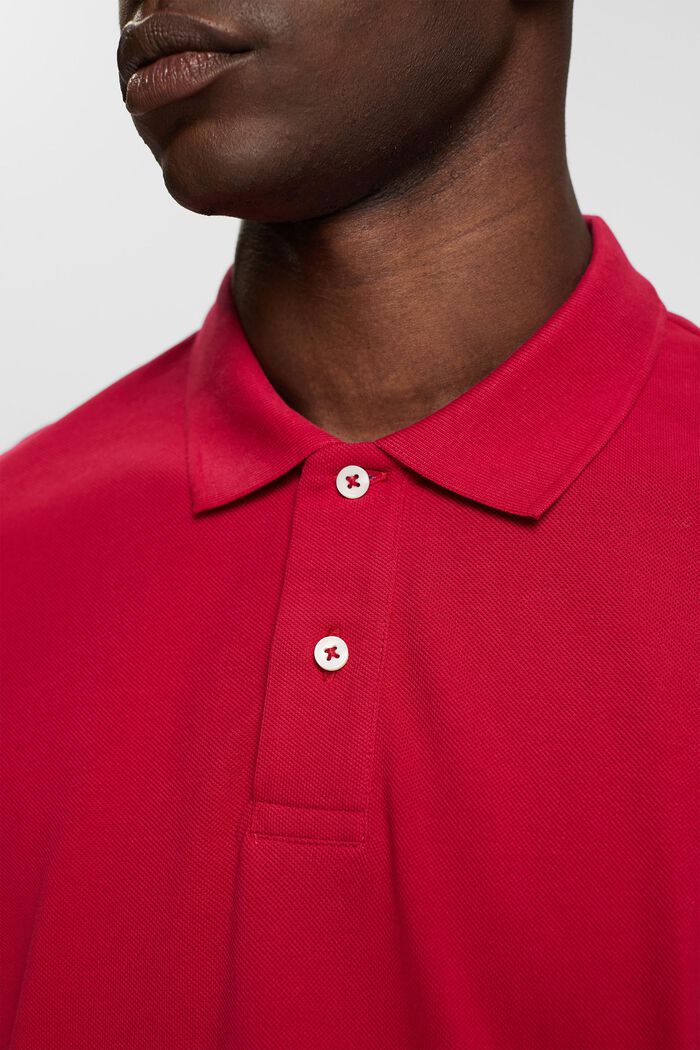 Camicia polo slim fit, DARK PINK, detail image number 2