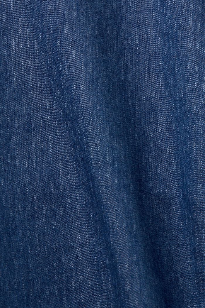 Blusa in denim lightweight, 100% cotone, BLUE MEDIUM WASHED, detail image number 5