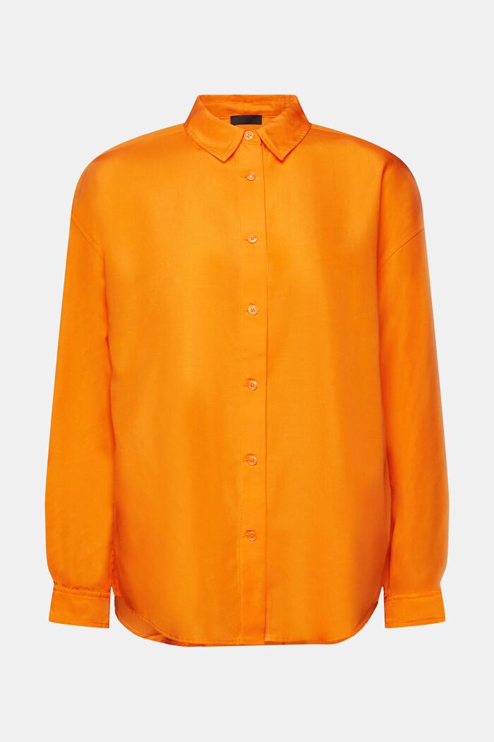 Camicia blusata oversize, BRIGHT ORANGE, detail image number 6