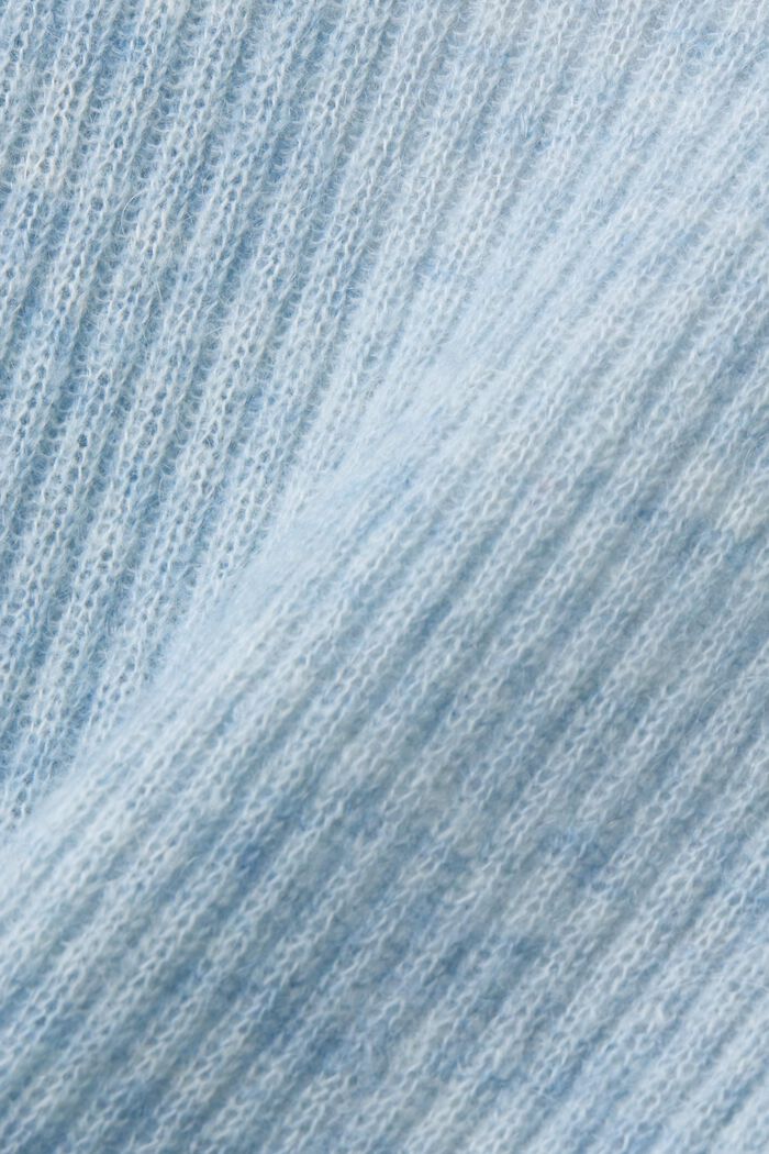 Cardigan a maglia intrecciata di misto mohair, LIGHT AQUA GREEN, detail image number 6