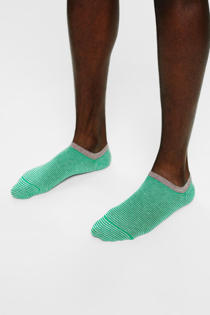 Calze a righe alla caviglia in confezione da 2, GREEN/GREY, detail image number 1