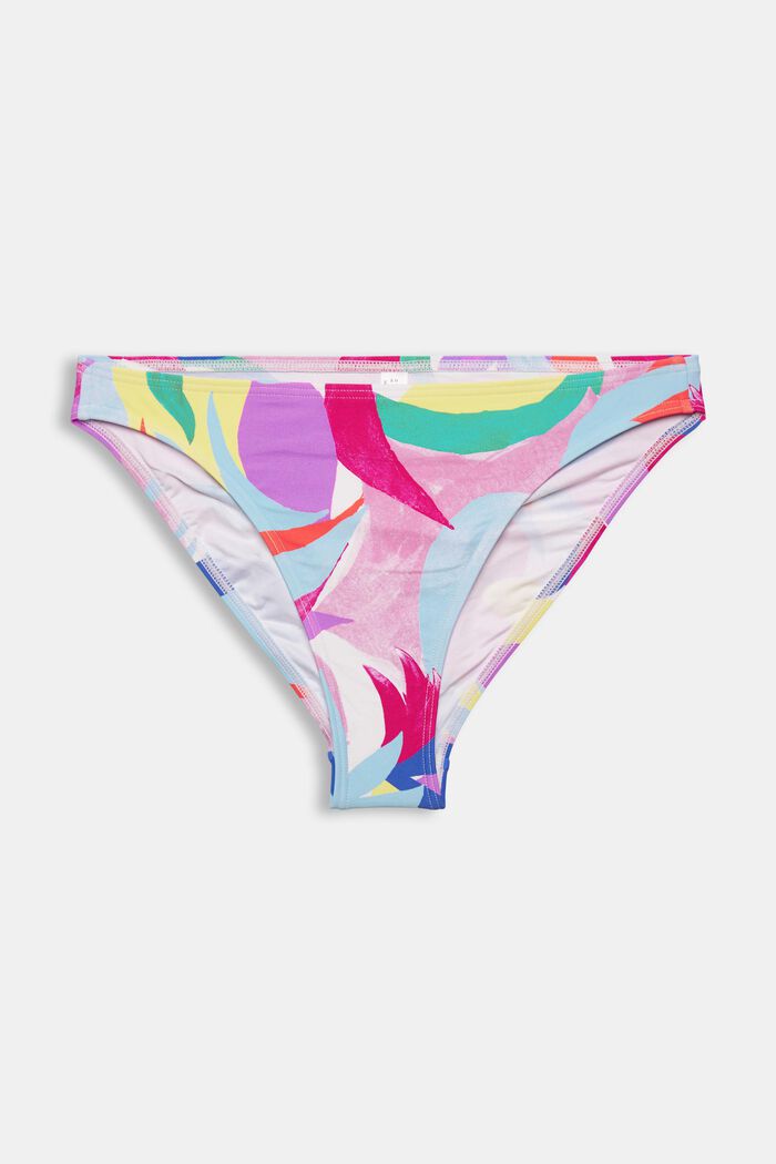 In materiale riciclato: slip da bikini con fantasia colorata
