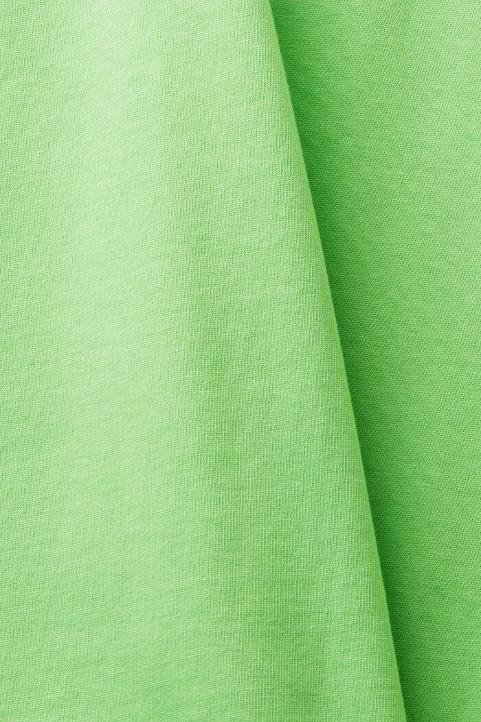 T-shirt in cotone a girocollo con logo, CITRUS GREEN, detail image number 5
