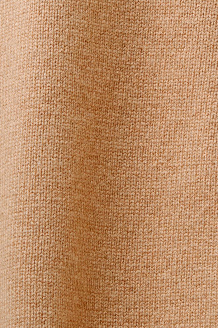 Pullover con cappuccio in misto lana, BEIGE, detail image number 4