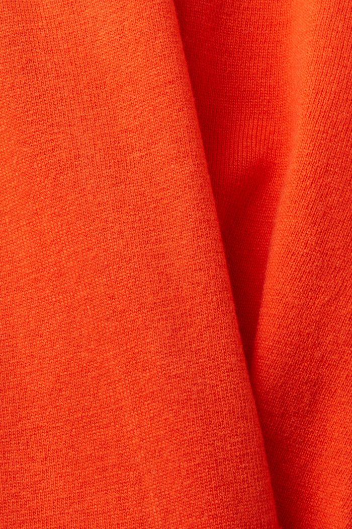 Pullover a manica corta lavorato a maglia, ORANGE RED, detail image number 4