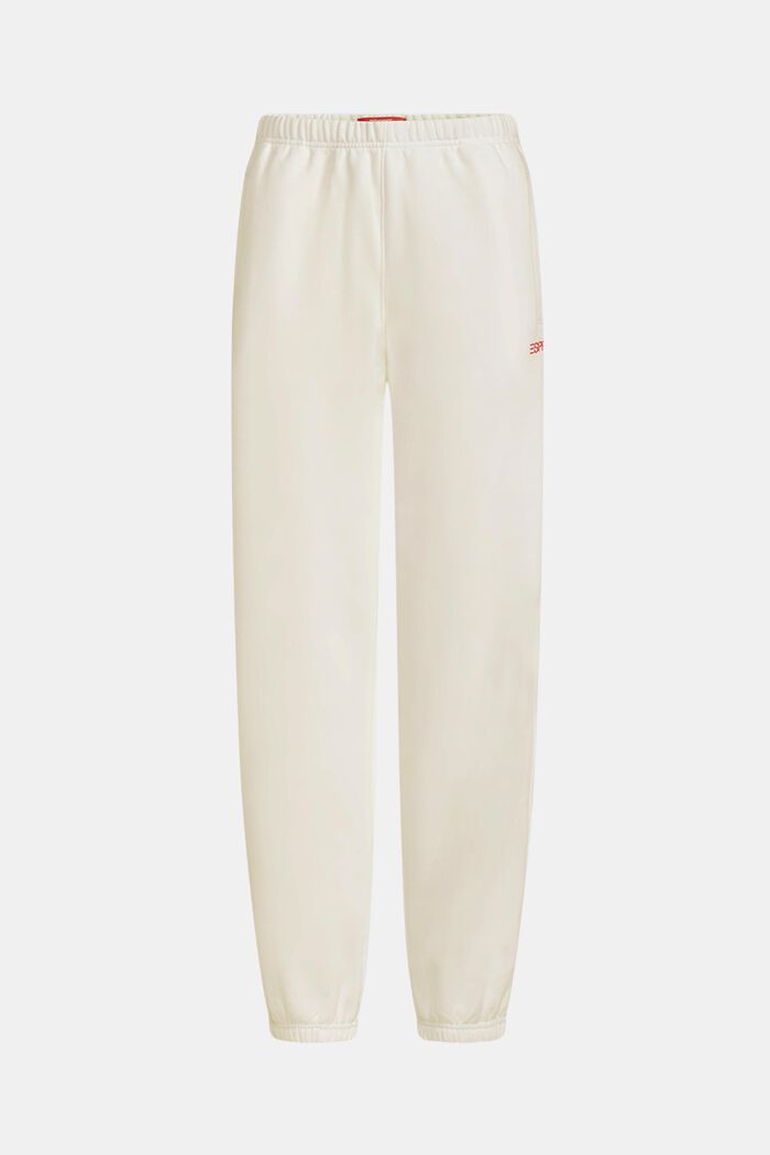 Pantaloni della tuta con logo in pile di cotone, unisex, OFF WHITE, detail image number 6