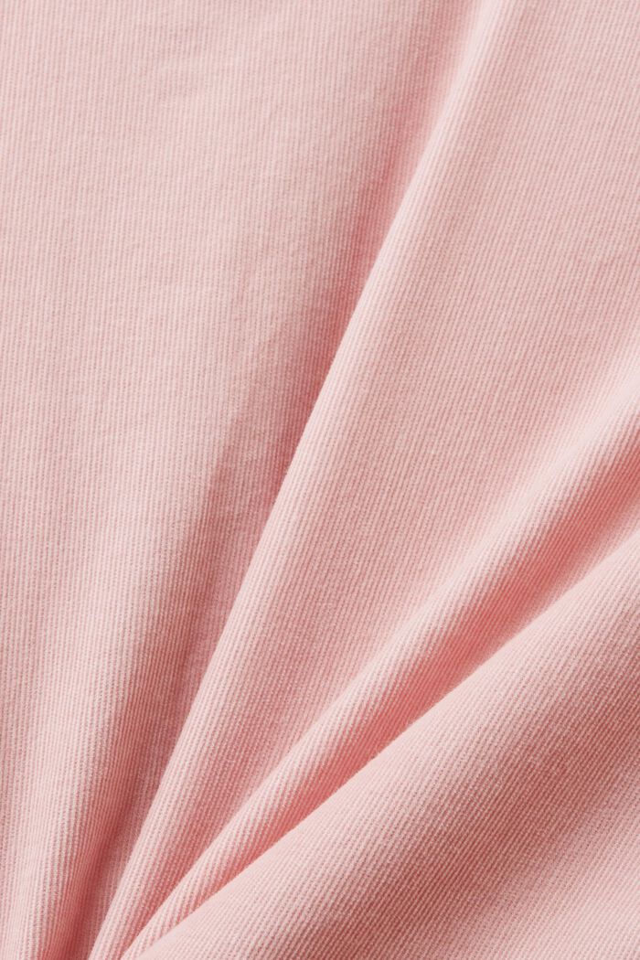 Blusa in velluto con balza, OLD PINK, detail image number 4
