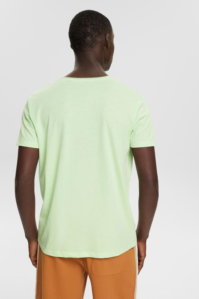In materiale riciclato: t-shirt melangiata in jersey, CITRUS GREEN, detail image number 3