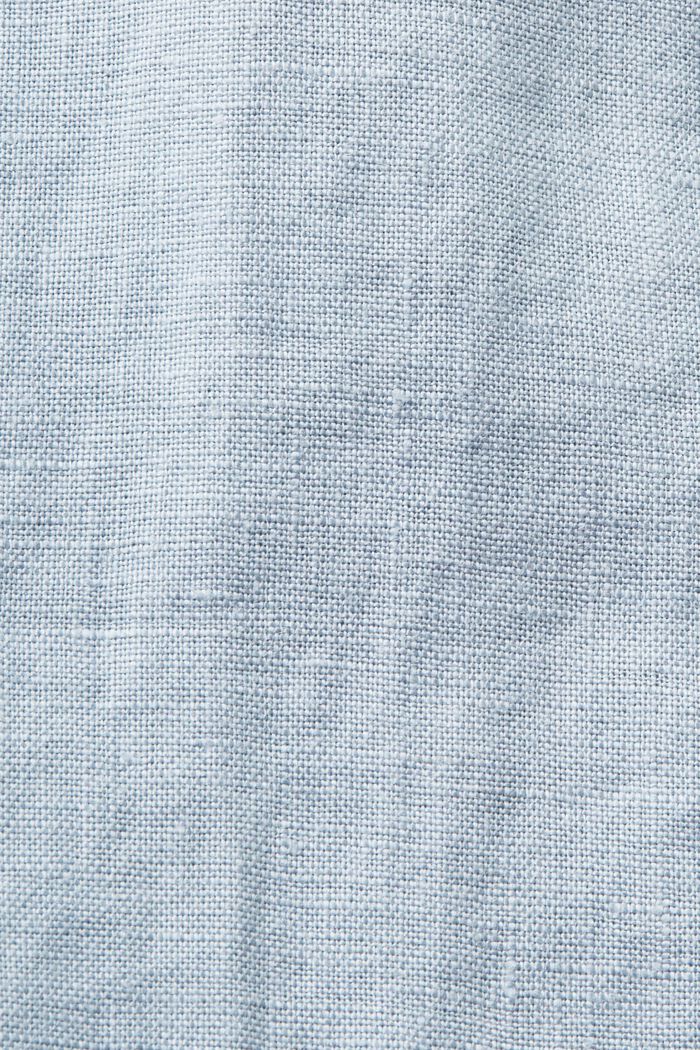 Camicia a maniche corte in lino, LIGHT BLUE LAVENDER, detail image number 7