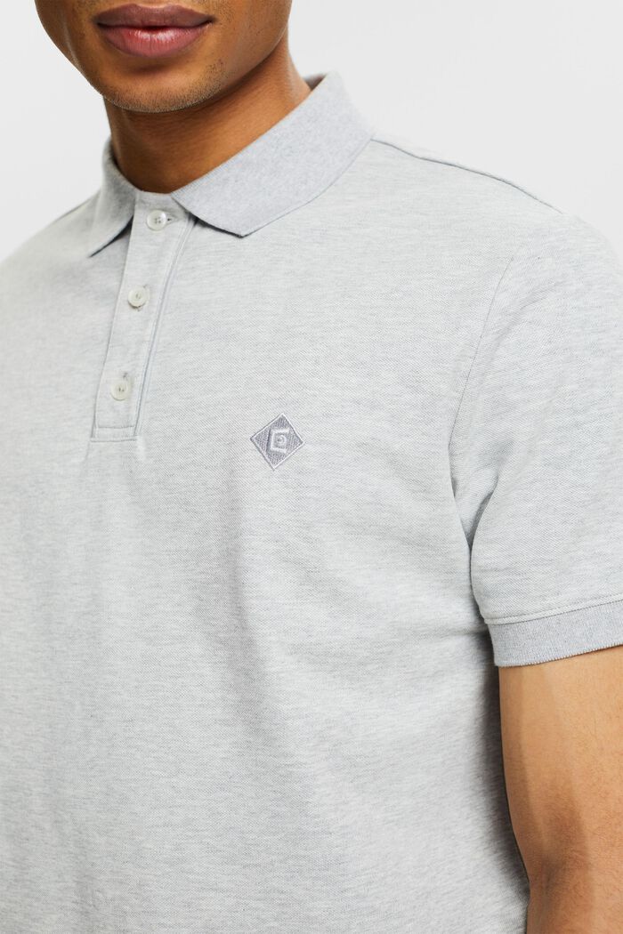 Polo con logo, LIGHT GREY, detail image number 3