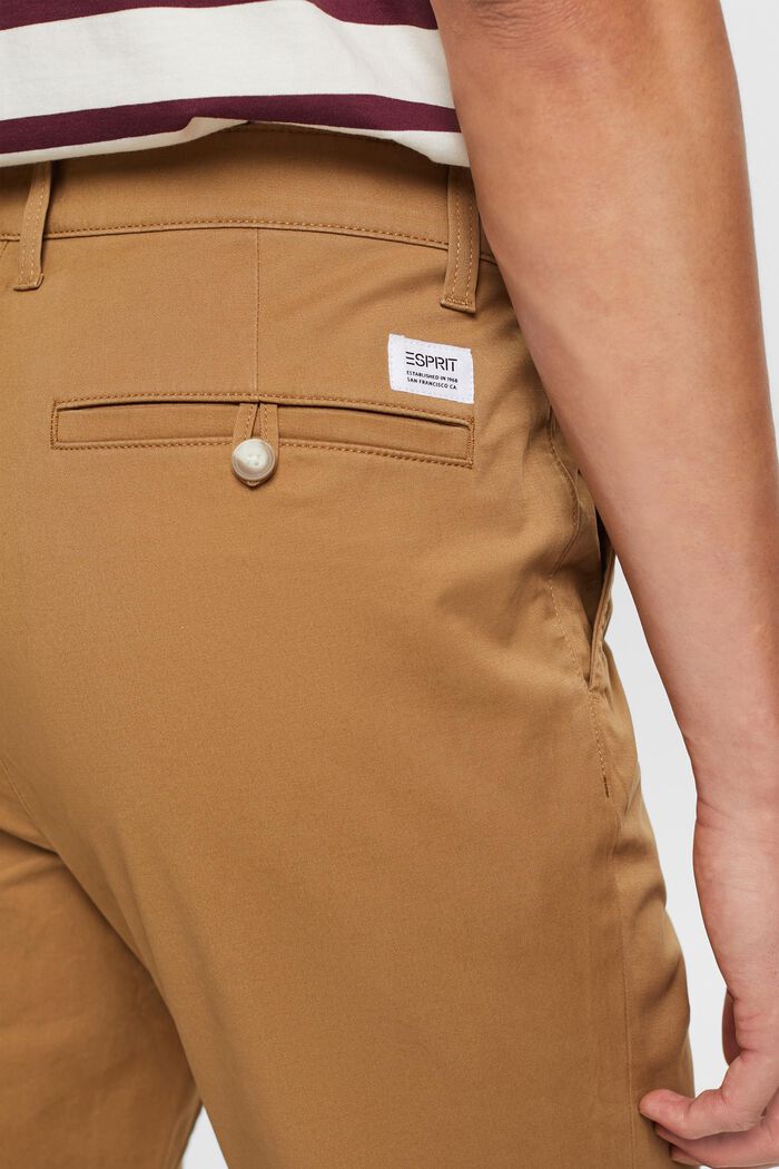 Chino slim fit in twill di cotone, CAMEL, detail image number 2