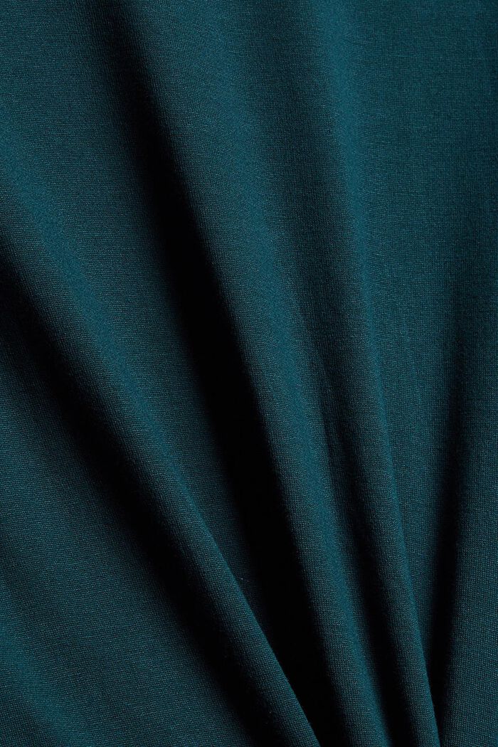 Abito in jersey con ruches, LENZING™ ECOVERO™, DARK TEAL GREEN, detail image number 4