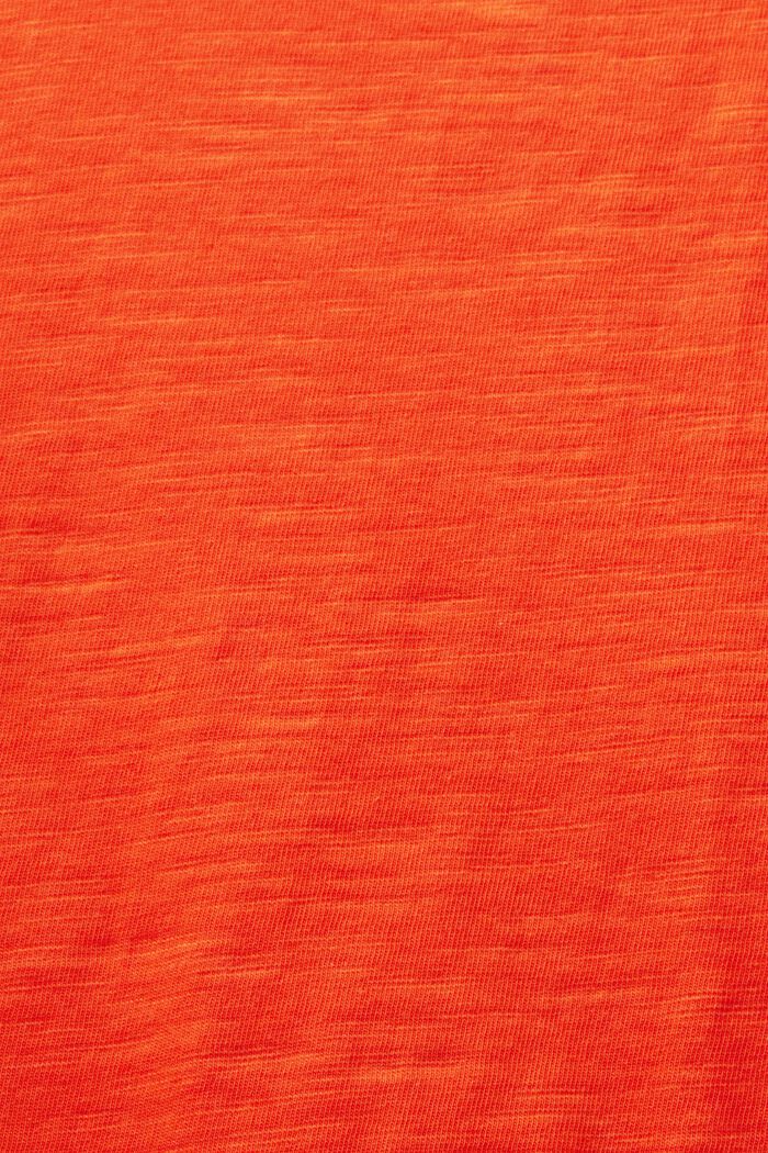 T-shirt in jersey con scollo a V, BRIGHT ORANGE, detail image number 5