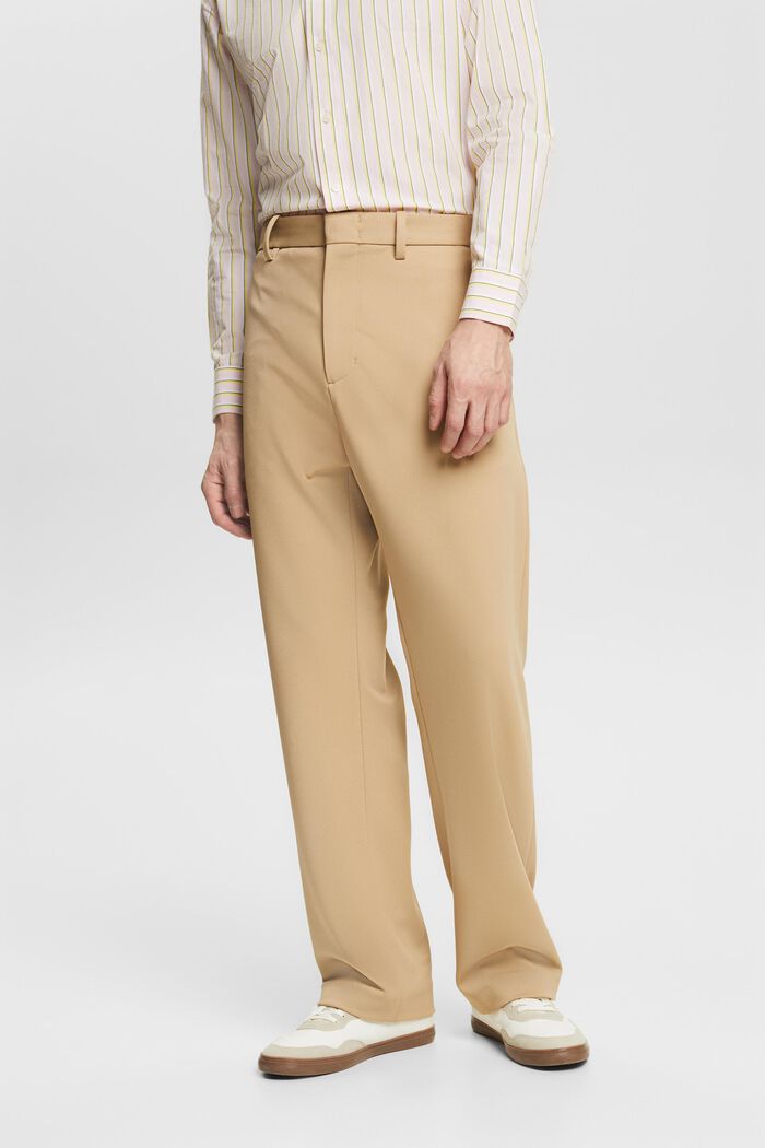 Pantaloni in twill, BEIGE, detail image number 0