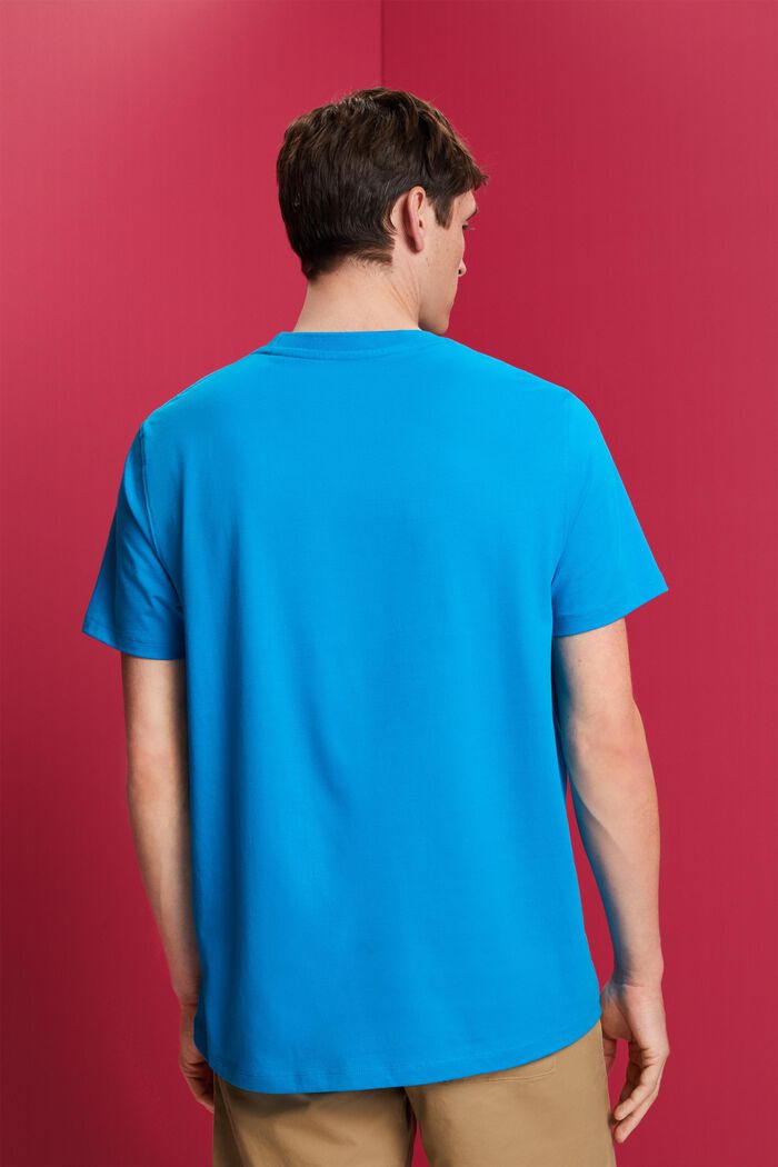 T-shirt in jersey con stampa, 100% cotone, DARK TURQUOISE, detail image number 3