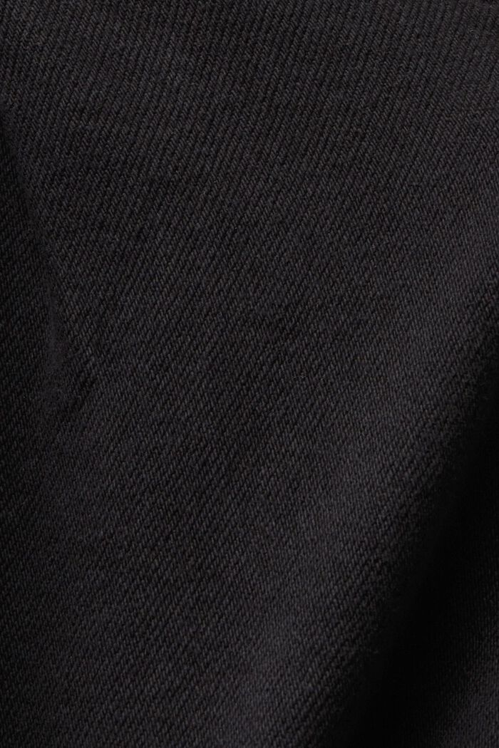 Shorts a vita alta con lino, BLACK, detail image number 4