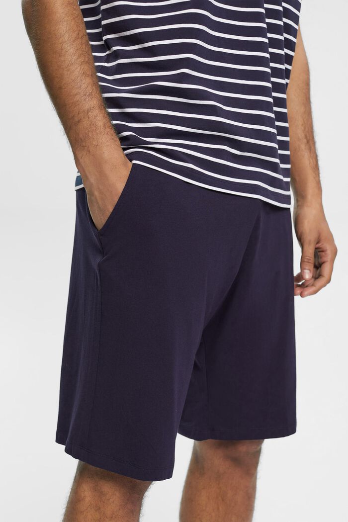 Pigiama in jersey con shorts, NAVY, detail image number 2