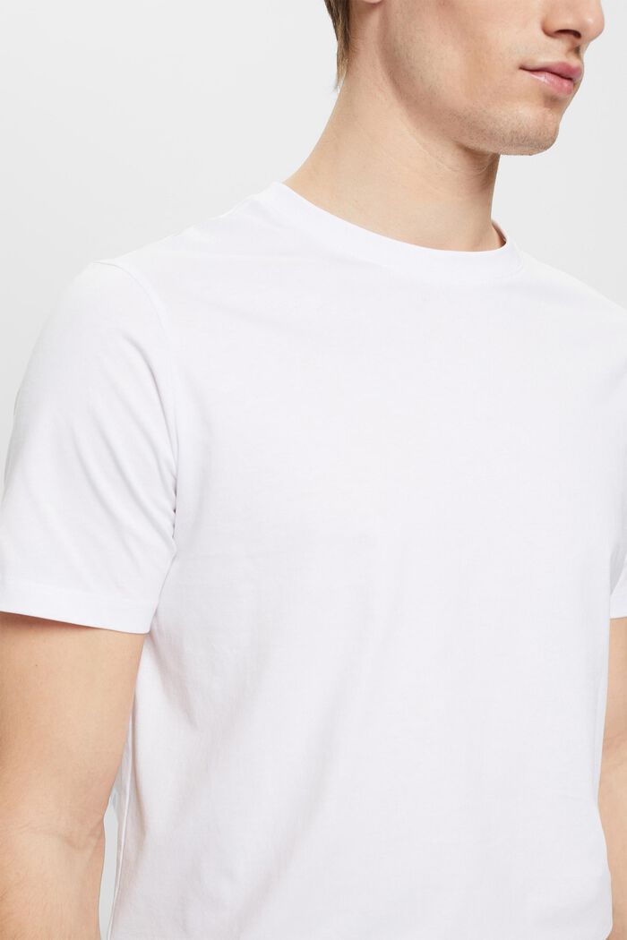 T-shirt girocollo in jersey, WHITE, detail image number 2