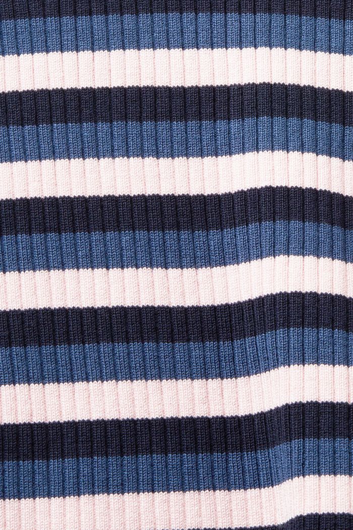 Top a righe in maglia a coste, NAVY, detail image number 5