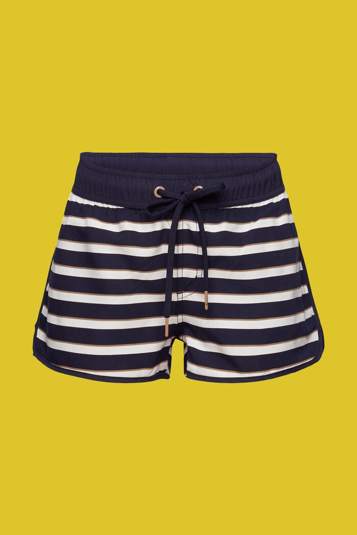 Shorts da spiaggia a righe, NAVY, detail image number 7