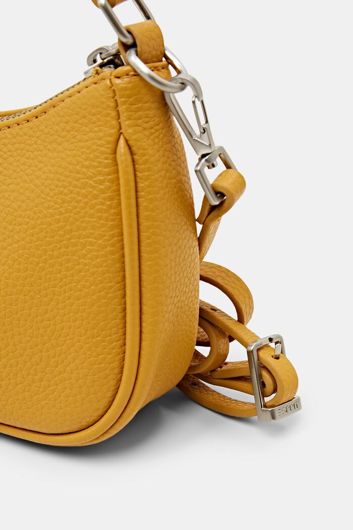 Borsa mini a tracolla in similpelle, AMBER YELLOW, detail image number 1