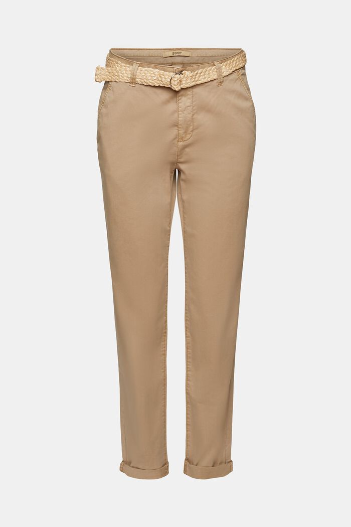 Pantaloni chino con cintura, TAUPE, detail image number 5