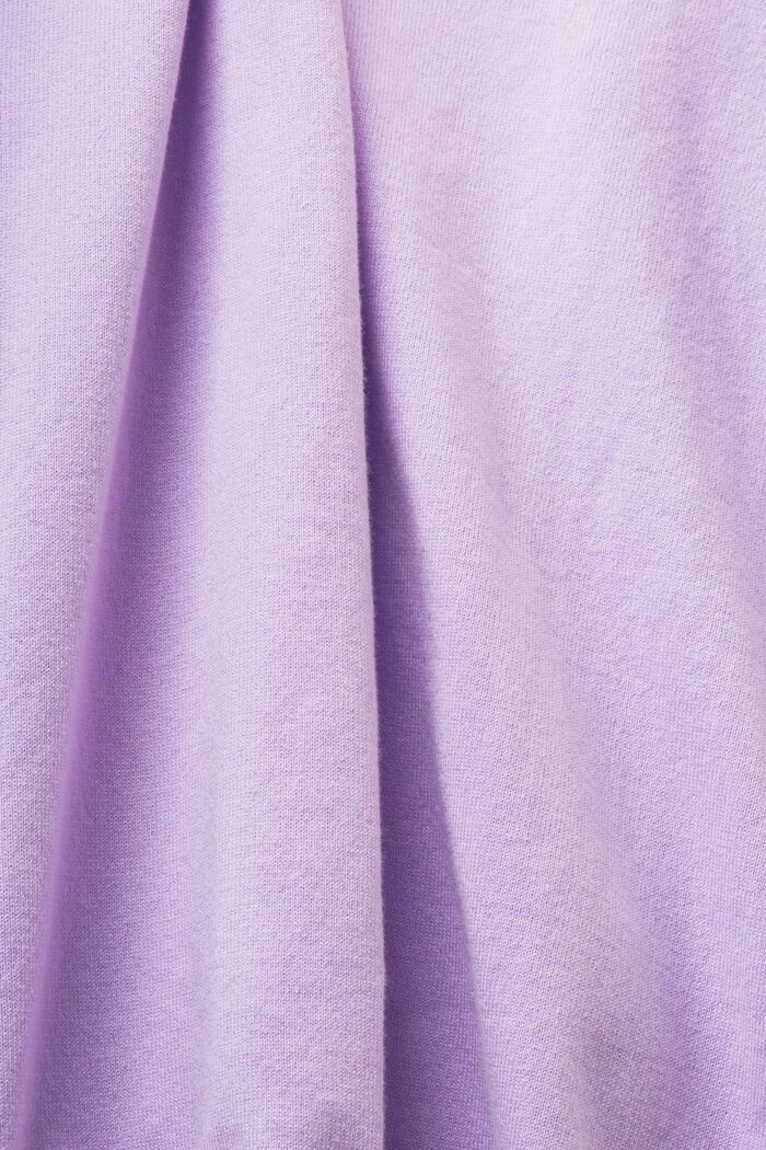 Pullover stile polo in misto cotone, LAVENDER, detail image number 5