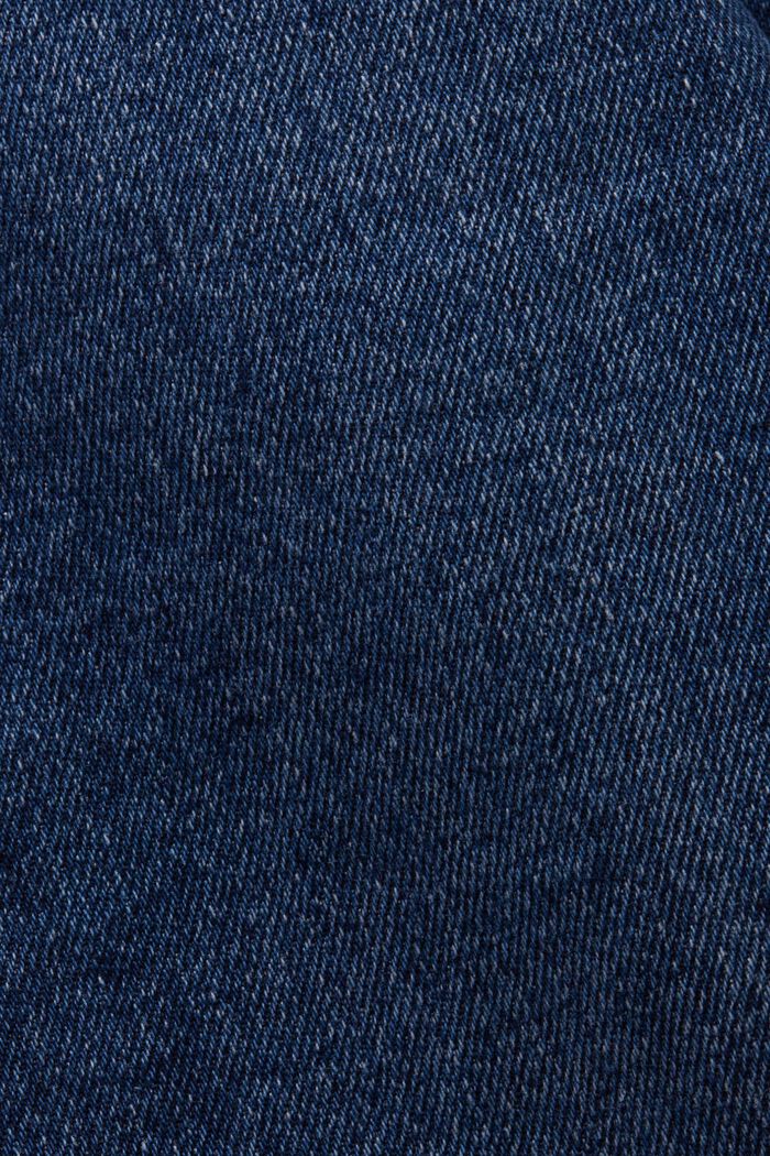 Jeans straight a vita media, BLUE DARK WASHED, detail image number 6