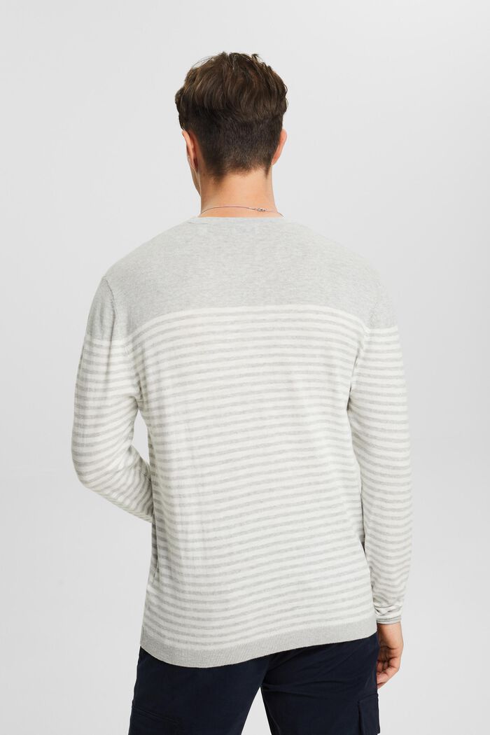 Pullover a righe in cotone, LIGHT GREY, detail image number 2