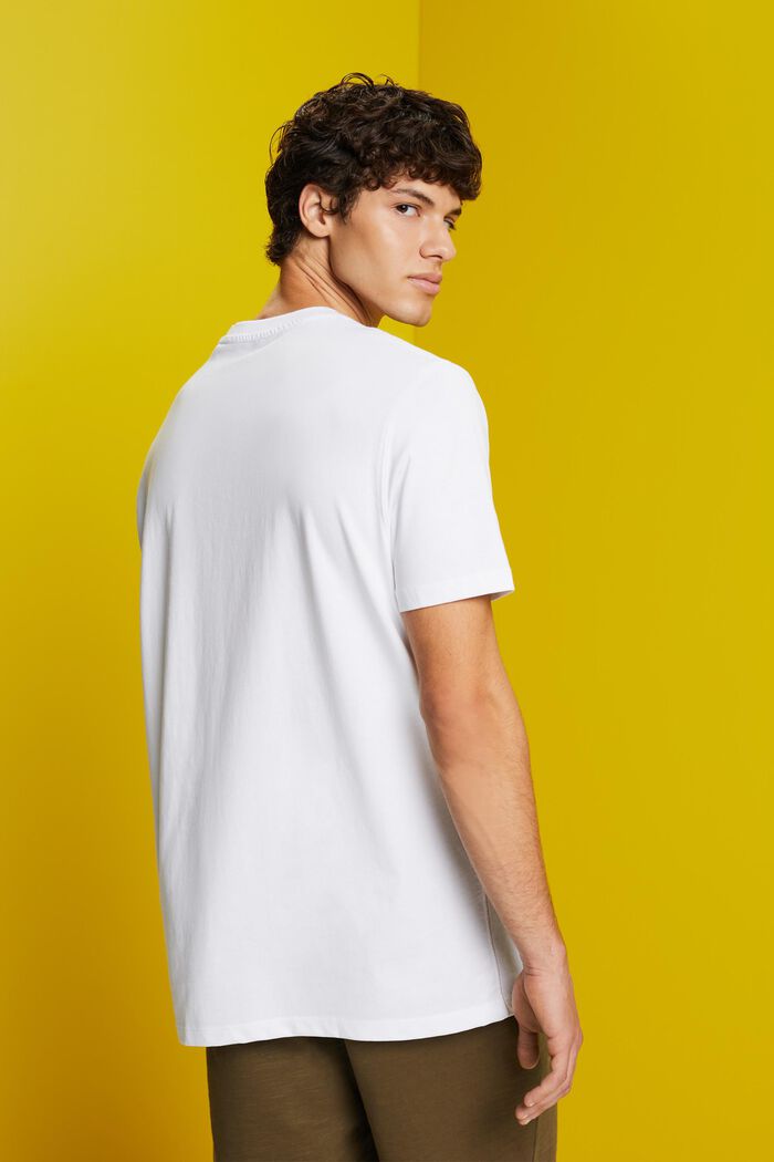 T-shirt in jersey con stampa, 100% cotone, WHITE, detail image number 3